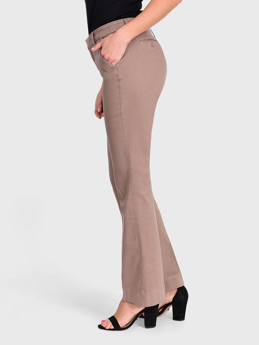 Buy Next Women Grey Regular Fit Solid Bootcut Trousers - Trousers for Women  10917574 | Myntra