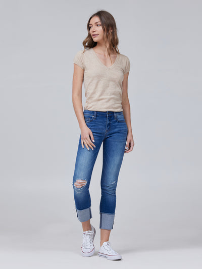 *New* White Lila Ryan Kent Maternity Cuffed Cropped Capri Skinny Maternity  Jeans Exclusively for Stitch Fix (Size 29)